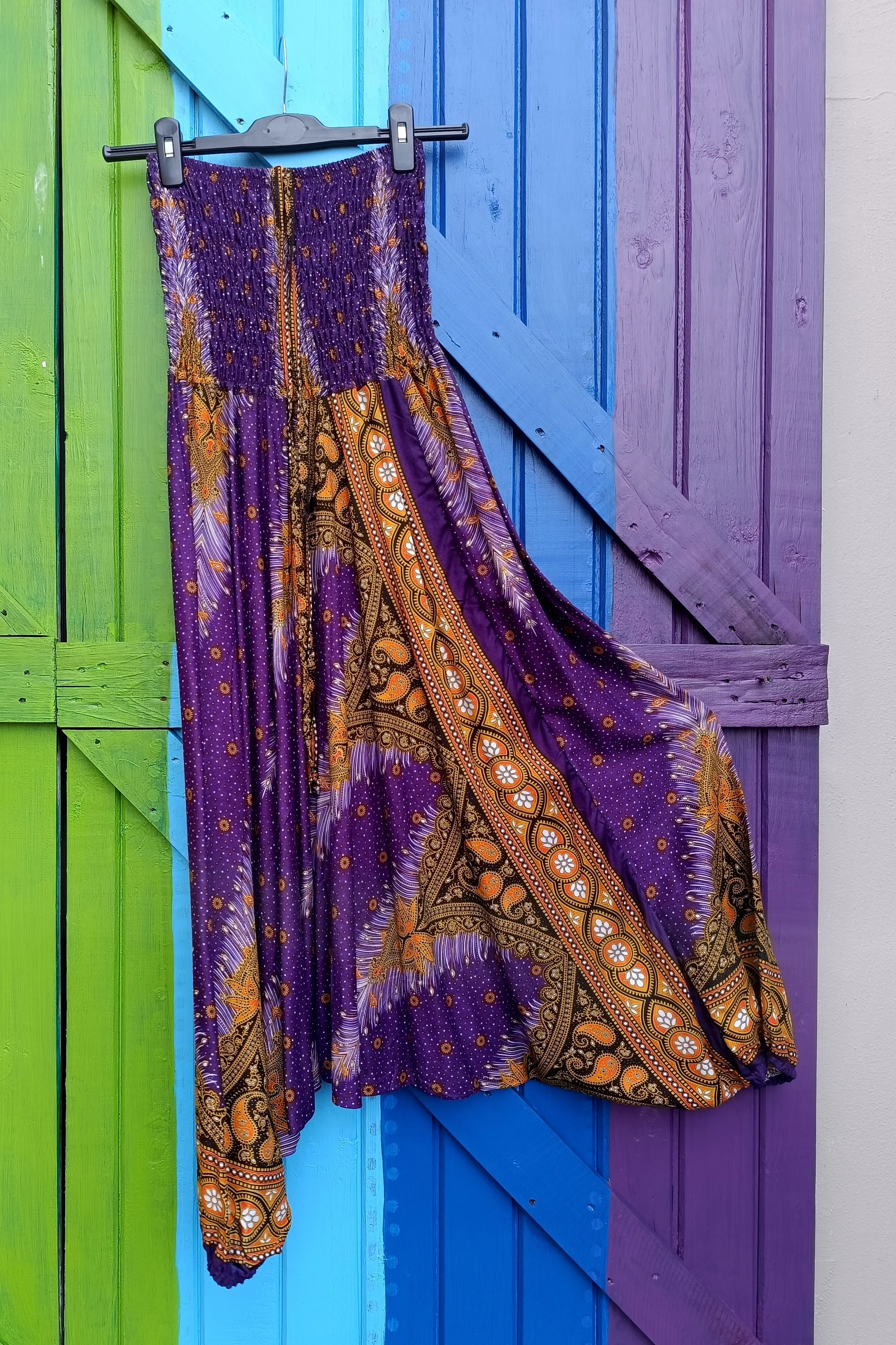Thai Funky Afghan Harem Pants Hippie Jumpsuit - Paisley