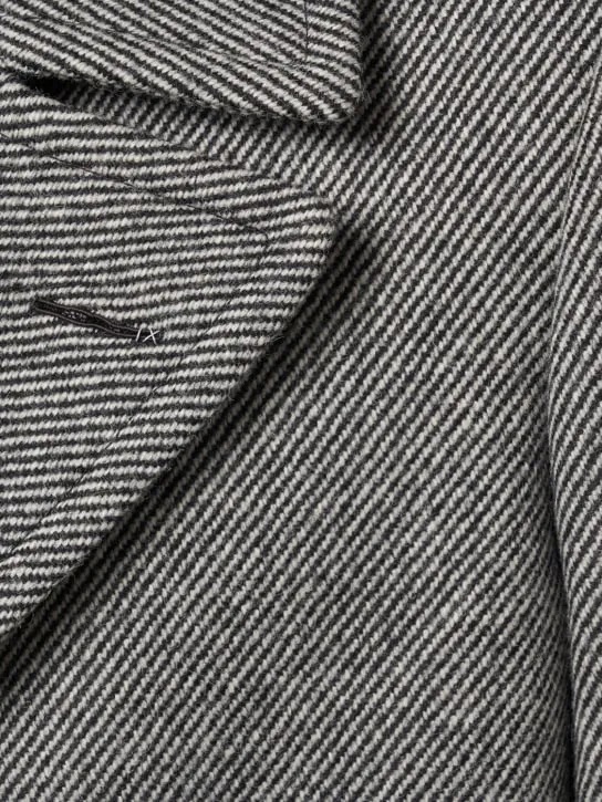 Tom Ford   Mouliné double breast twill coat 