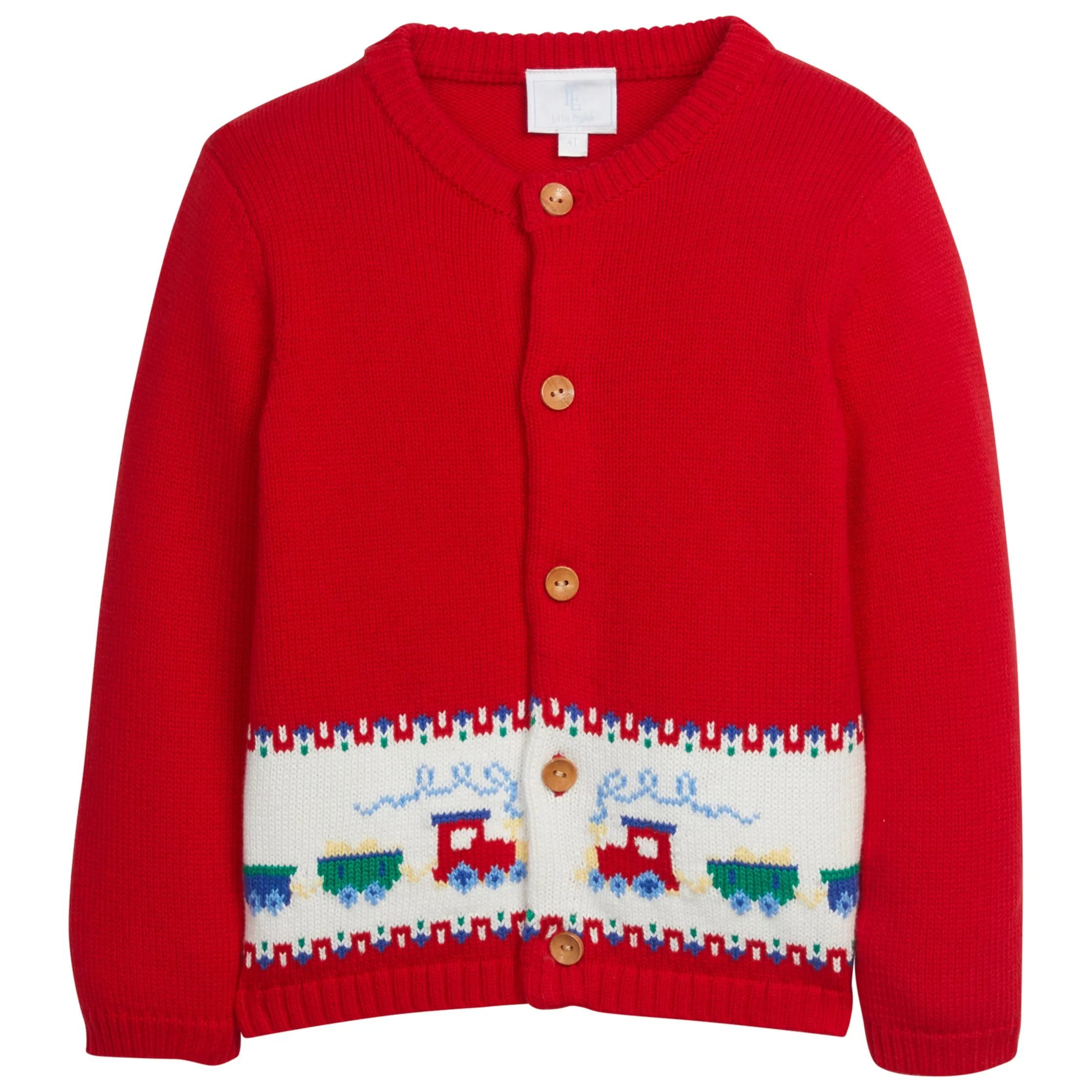 Train Intarsia Cardigan