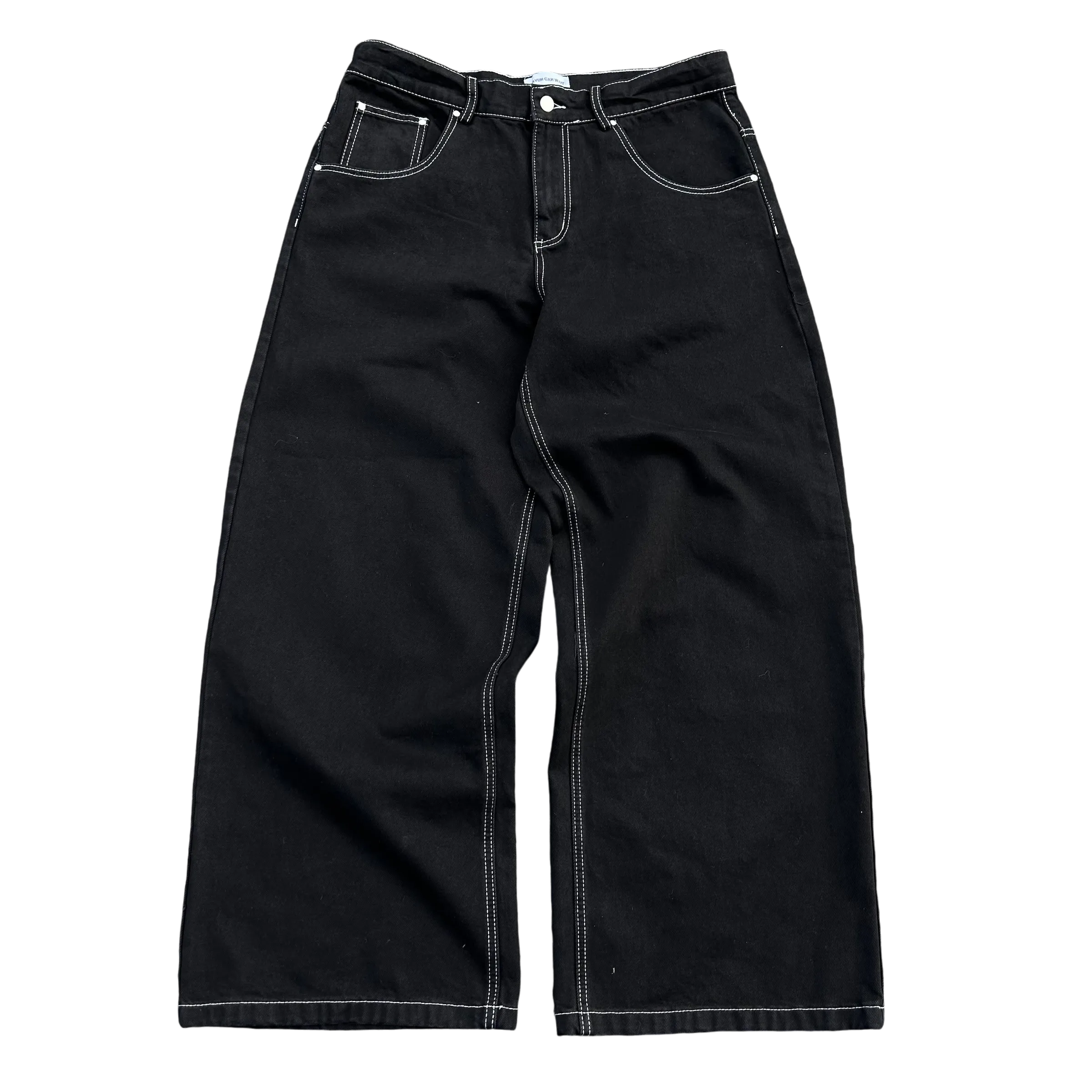 V2 SKULL JEANS (BLACK/WHITE)