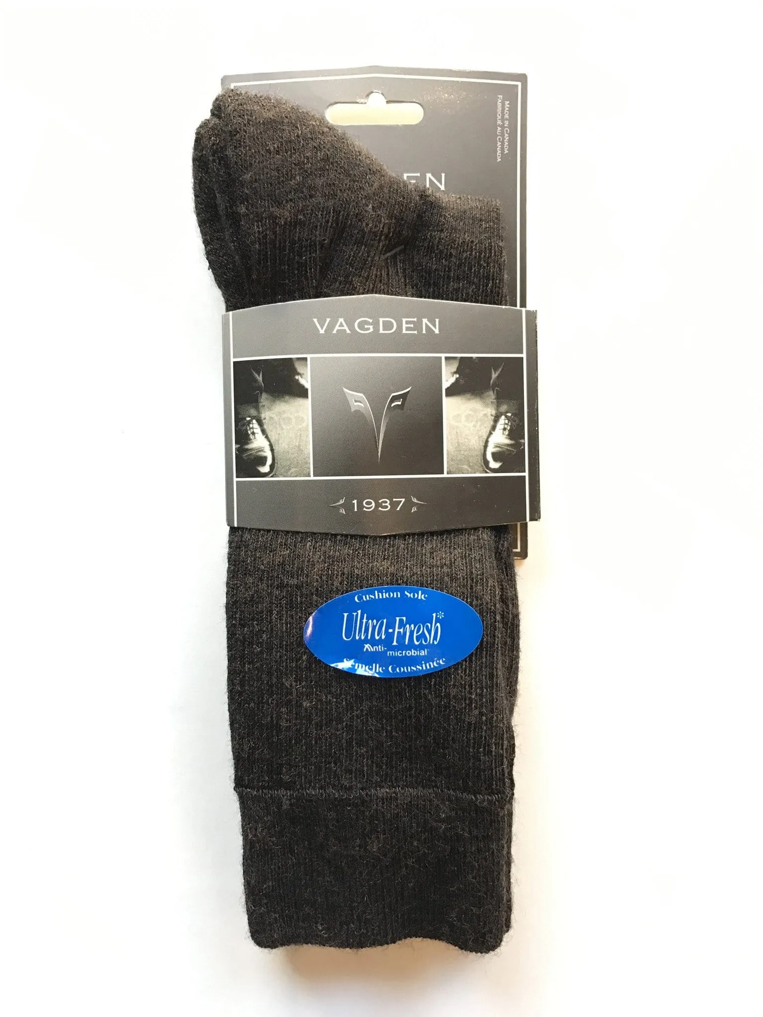 Vagden Made in Canada Merino Wool Cushion Crew Sock - 6381 6383