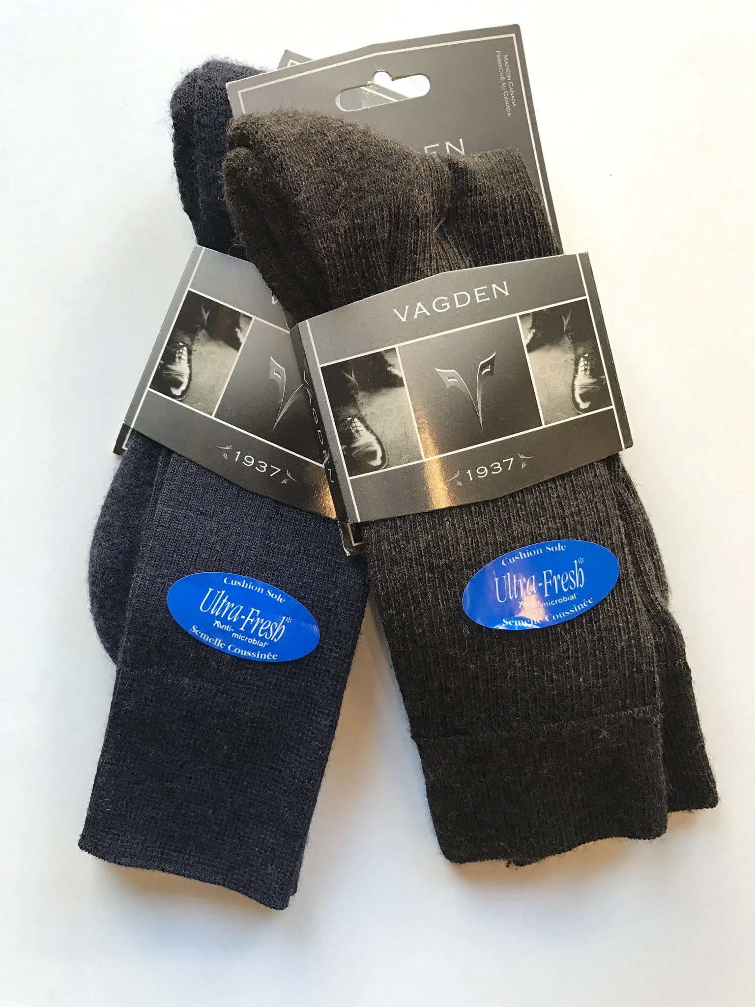 Vagden Made in Canada Merino Wool Cushion Crew Sock - 6381 6383
