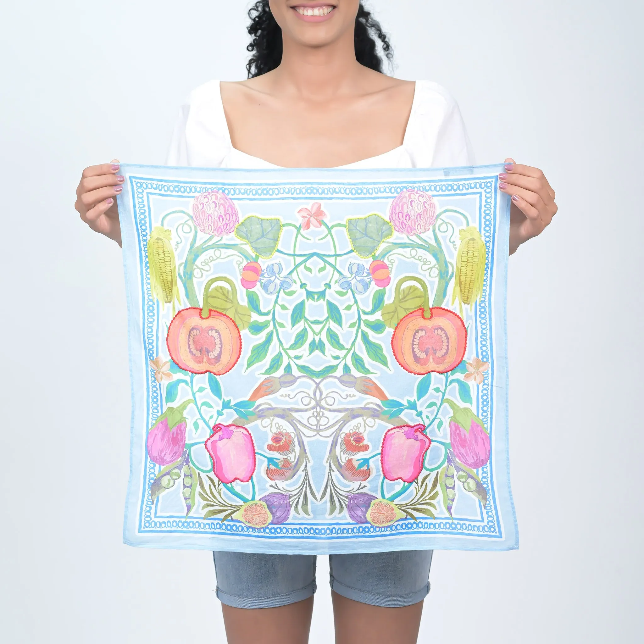 Veggie Scarf - Soft Blue