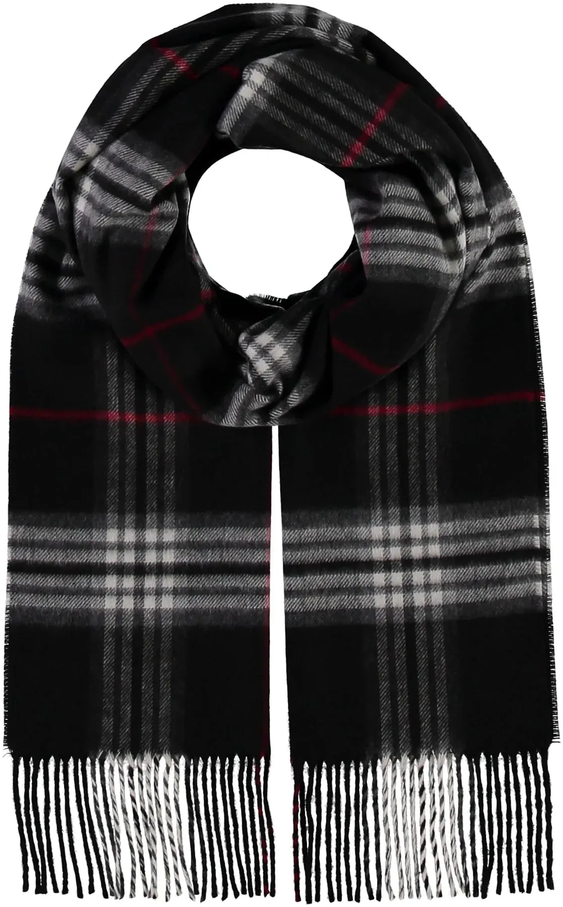 VF627403 Red Stripe Plaid Scarf