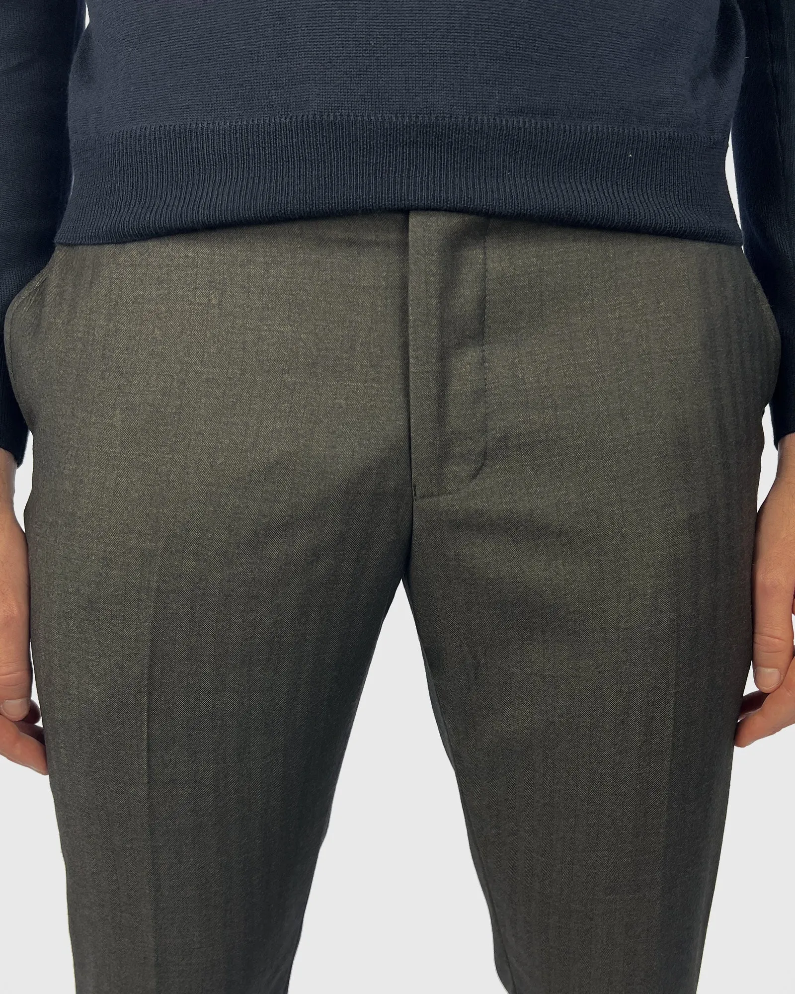 VINCENT & FRANKS W22VF-702236 BRN SLIM TROUSER