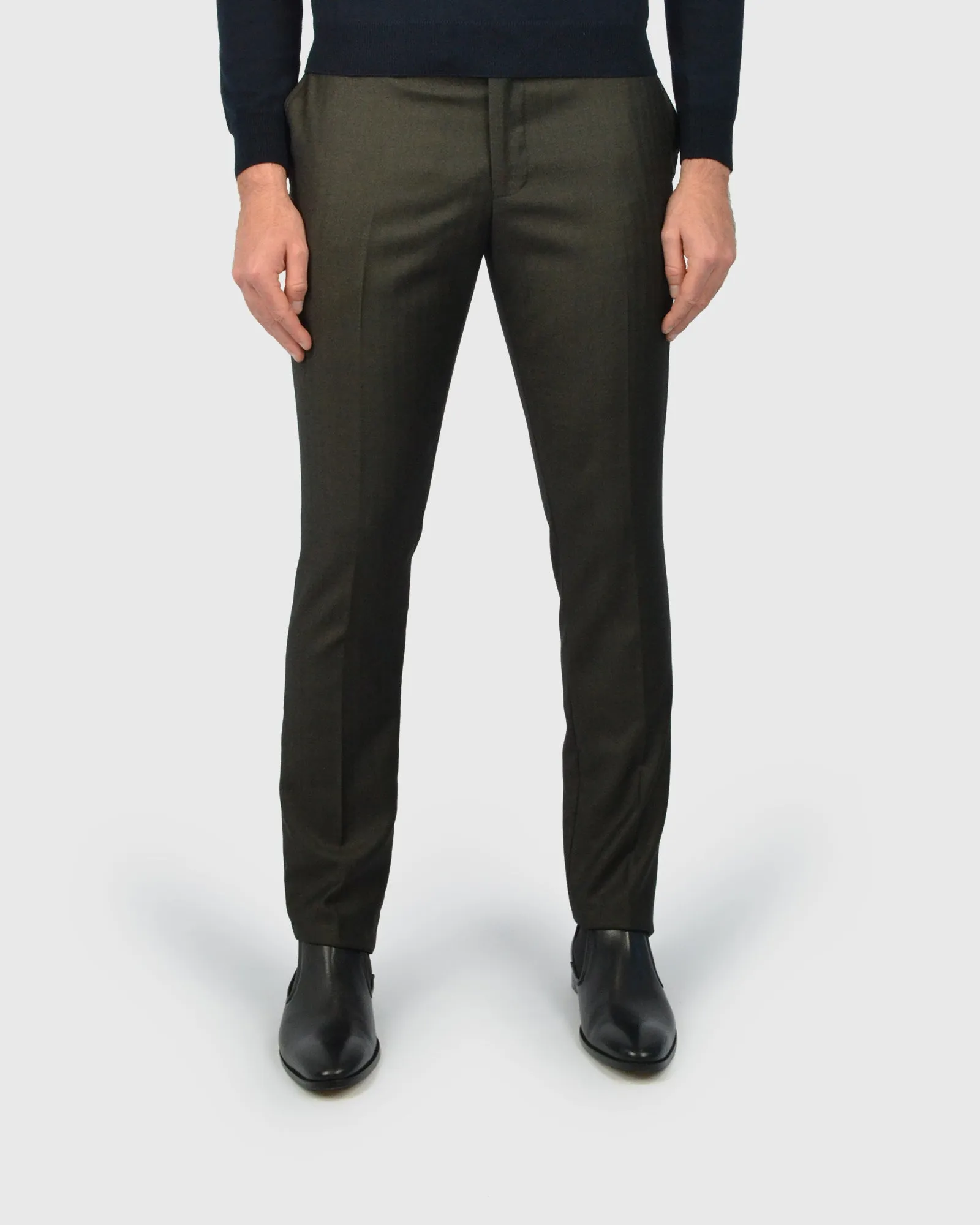 VINCENT & FRANKS W22VF-702236 BRN SLIM TROUSER