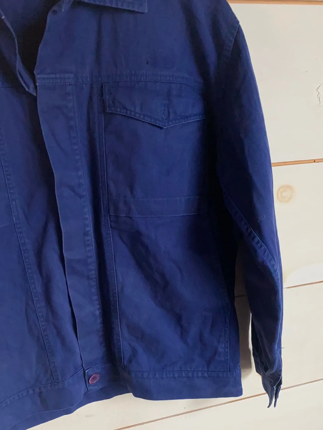 Vintage Indigo Chore Coat - Dark