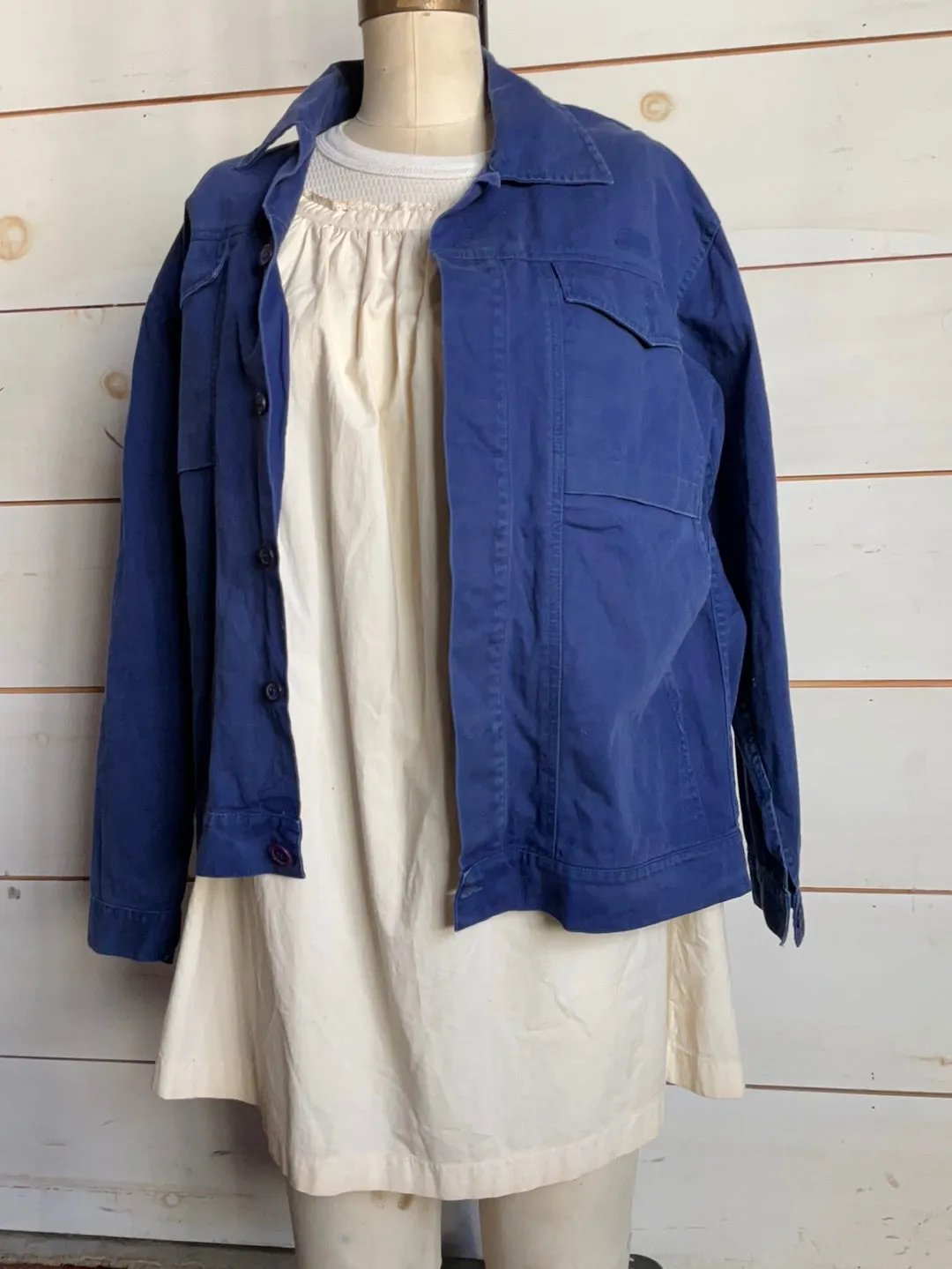 Vintage Indigo Chore Coat - Dark