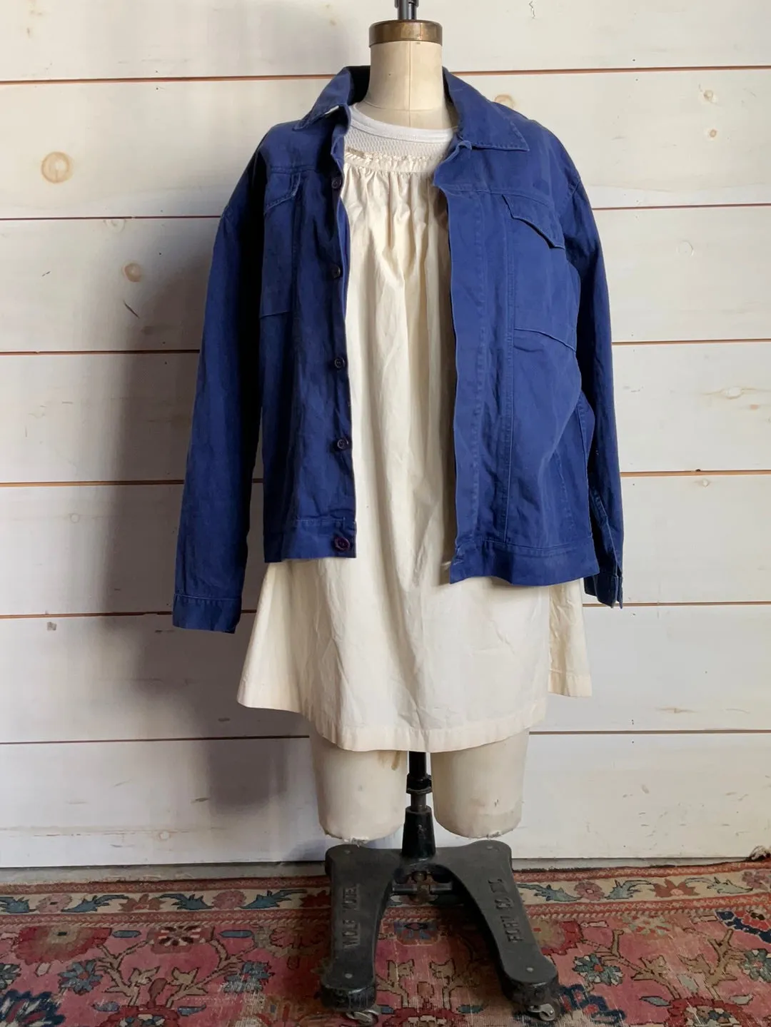 Vintage Indigo Chore Coat - Dark