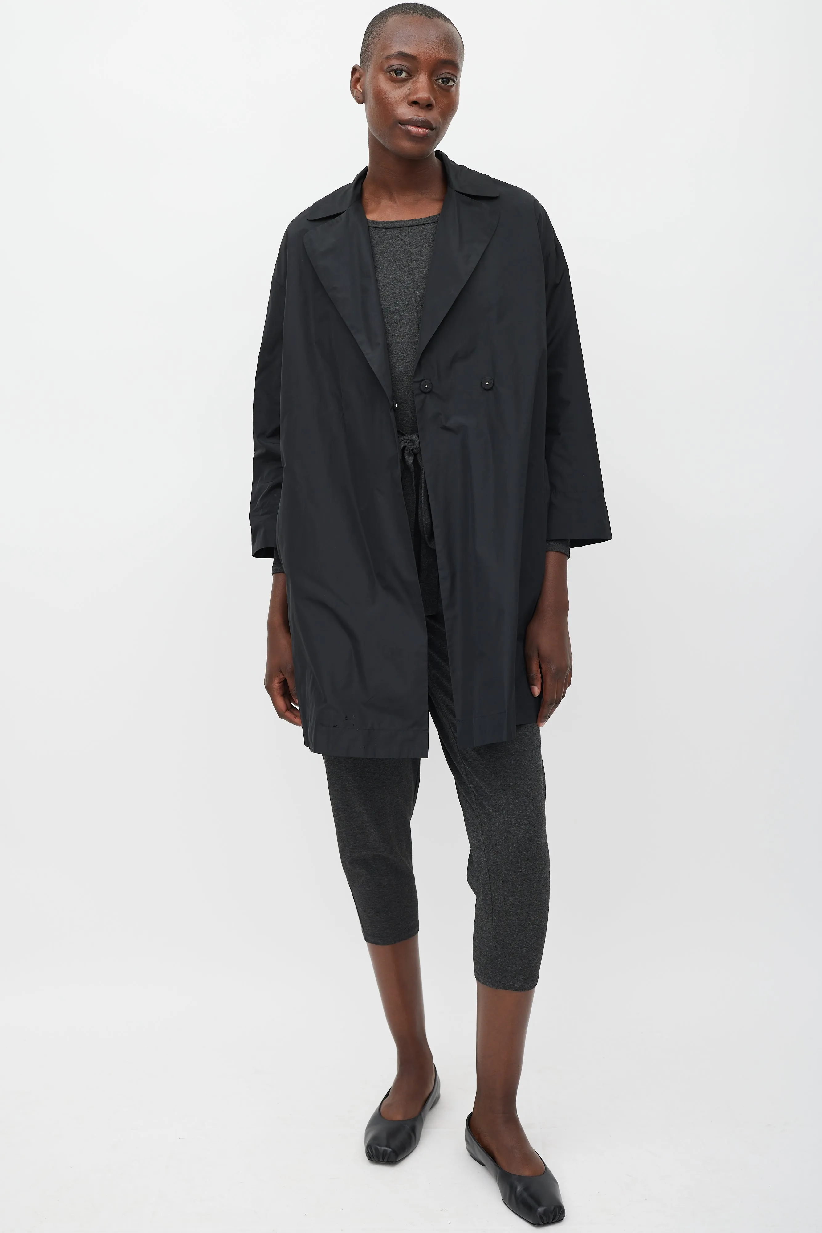 Weekend Black Belted Trench Coat