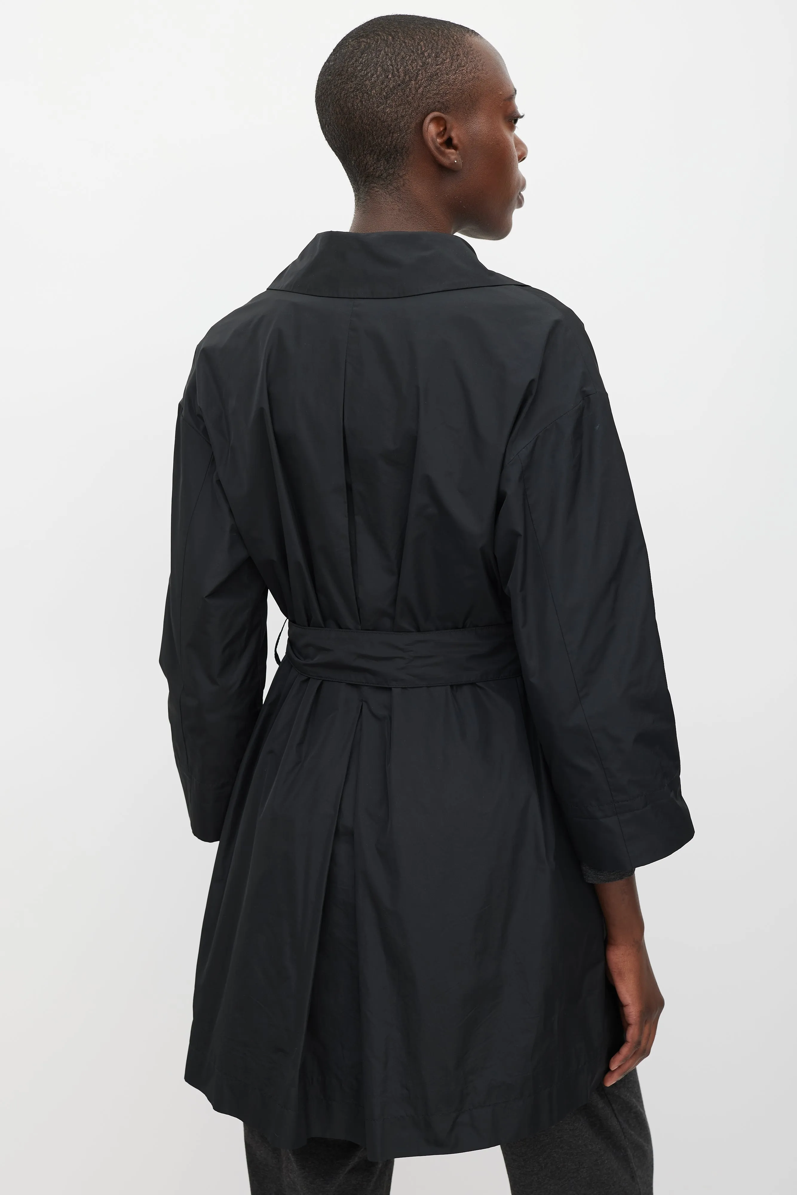 Weekend Black Belted Trench Coat