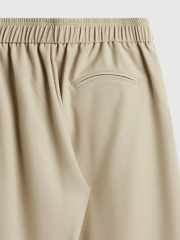 Wide Leg Trousers in Khaki Color