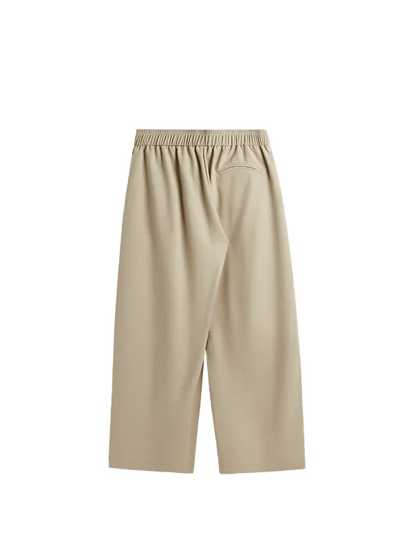Wide Leg Trousers in Khaki Color