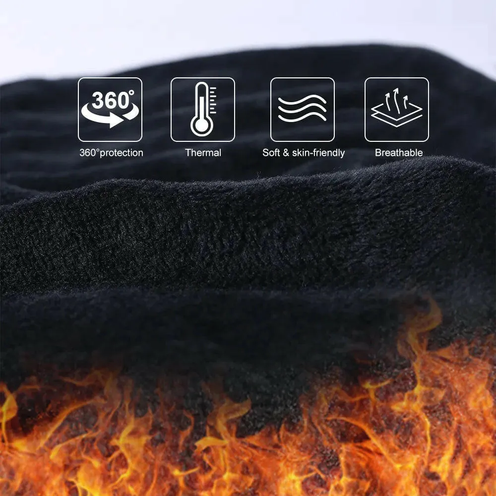 Winter Outdoor Fleece Full Face Mask Cycling Balaclava Scarf Sports Ski Hiking Snowboard Outdoor Neck Cover Warm Hood Hat Men