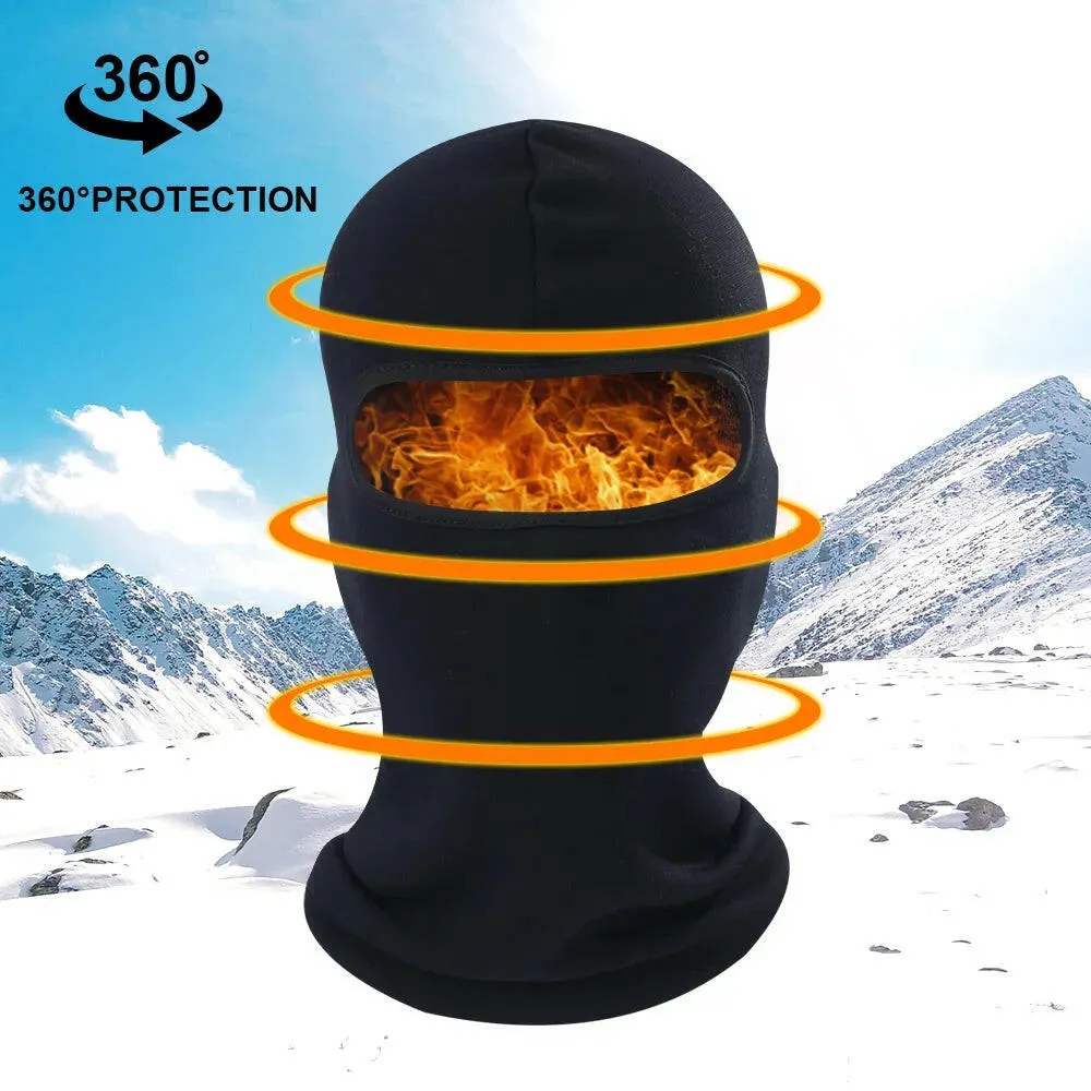 Winter Outdoor Fleece Full Face Mask Cycling Balaclava Scarf Sports Ski Hiking Snowboard Outdoor Neck Cover Warm Hood Hat Men
