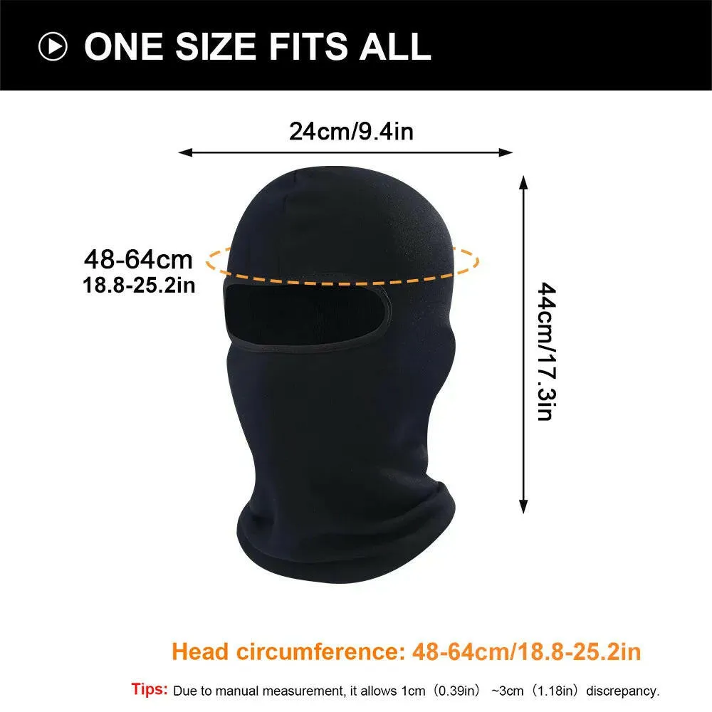 Winter Outdoor Fleece Full Face Mask Cycling Balaclava Scarf Sports Ski Hiking Snowboard Outdoor Neck Cover Warm Hood Hat Men