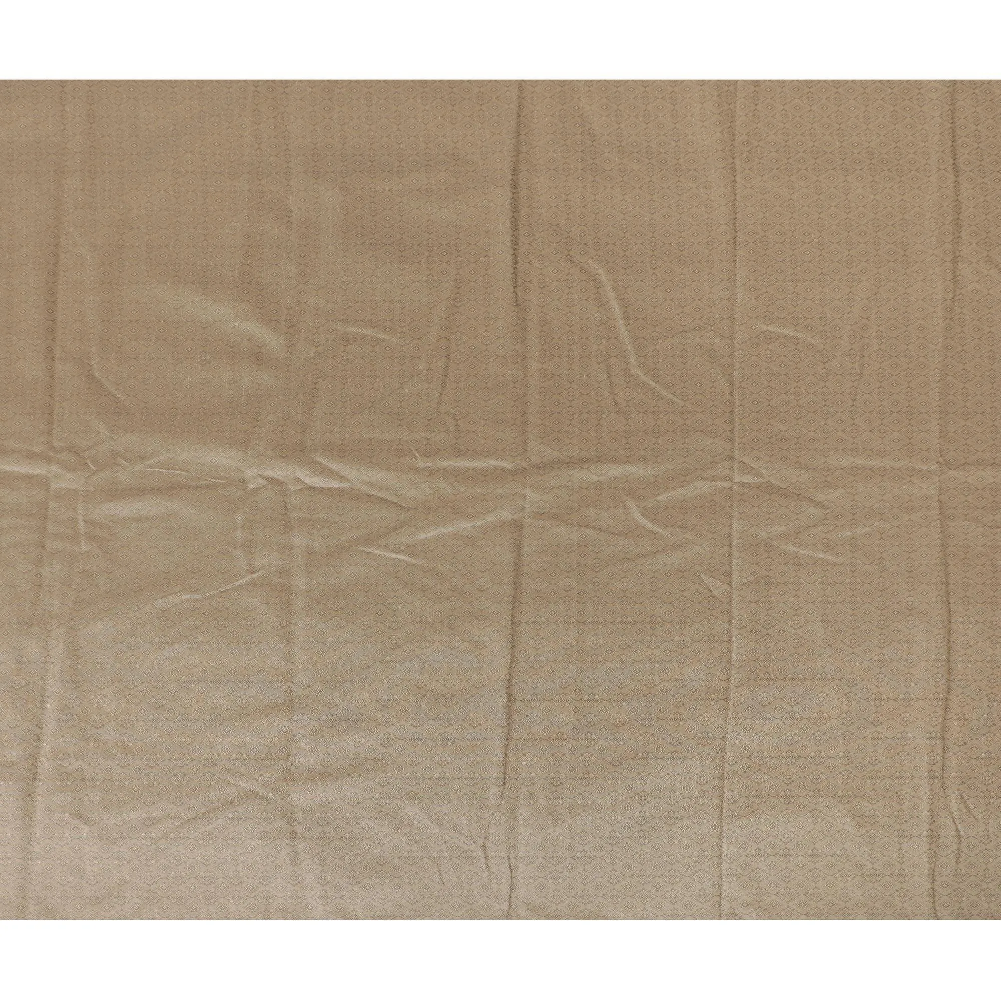 Wood brown synthetic brocade with same tone lurex in abstract design-D11352