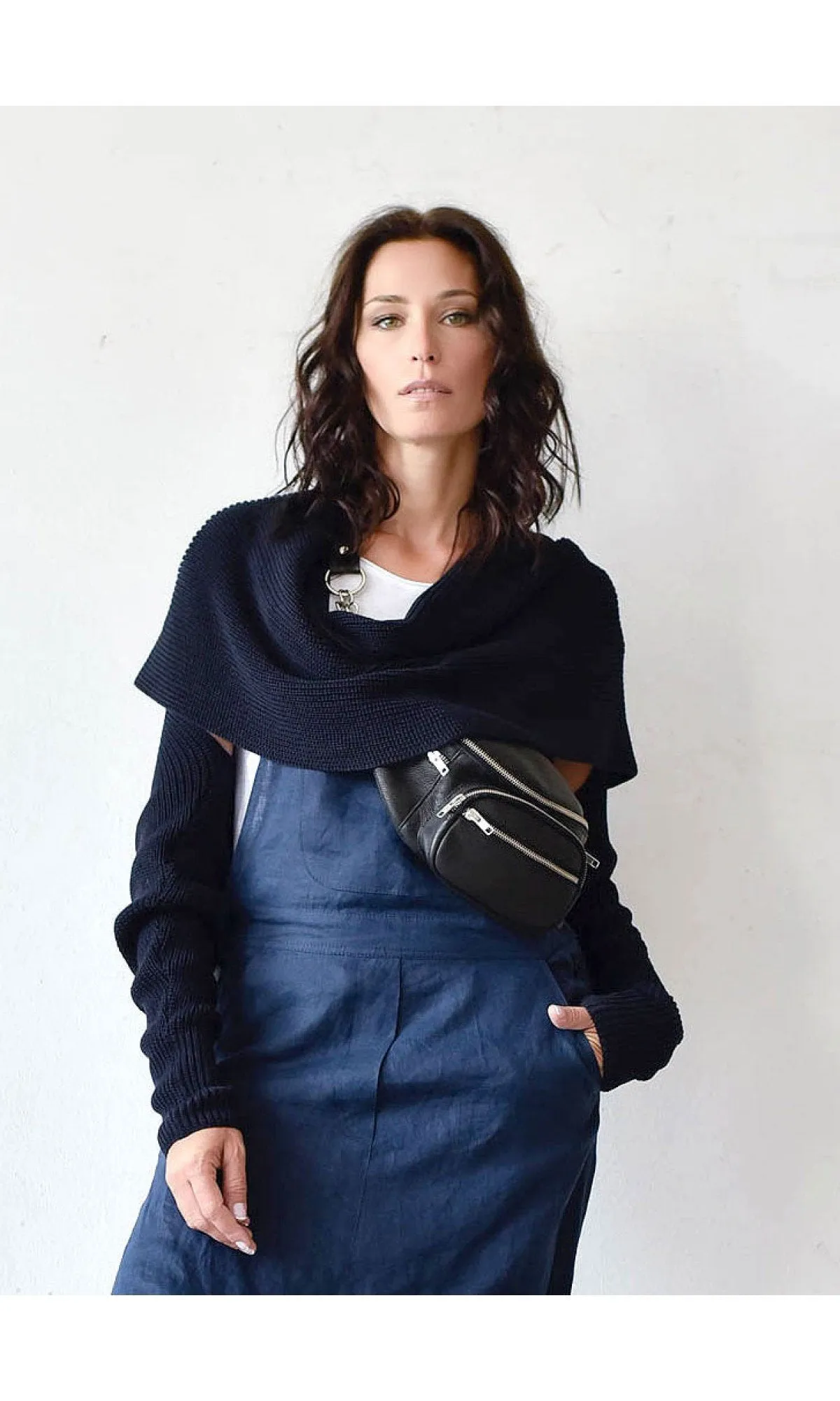 Wrap Scarf with Long Sleeves