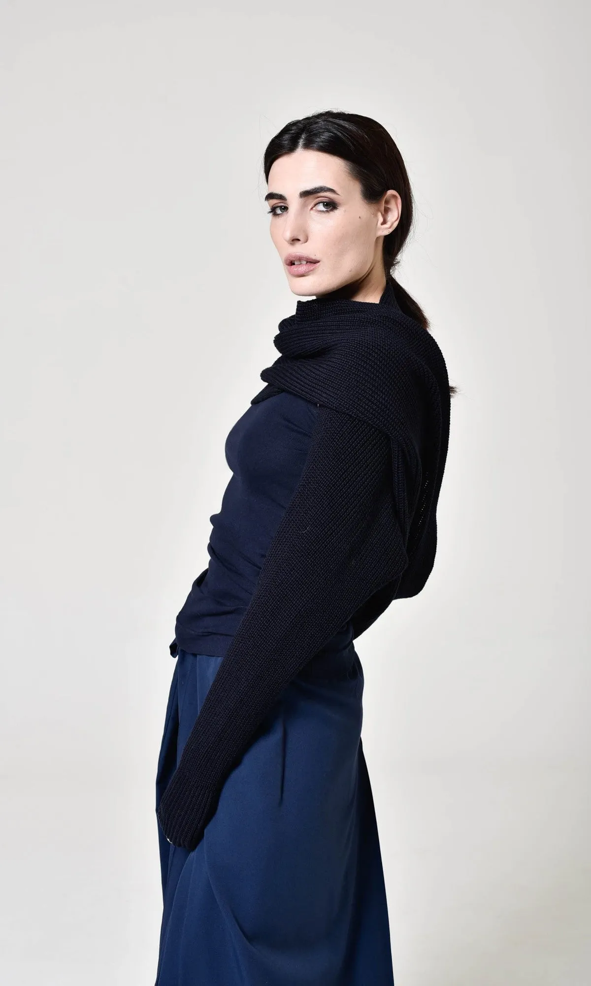 Wrap Scarf with Long Sleeves